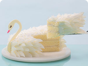 蛋糕作品-白天鹅