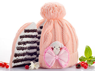 翻糖作品-仿真毛线帽